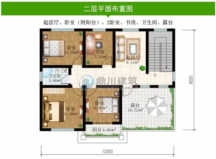 【新品】12×9 二層帶堂屋露臺經濟型小別墅，回村建只要26萬！