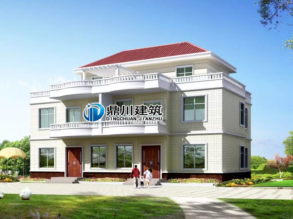 這款農村二層雙拼別墅，有顏又省錢，經濟實用施工也簡單！